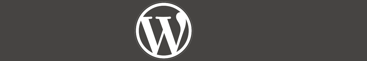 brown banner with wordpress icon
