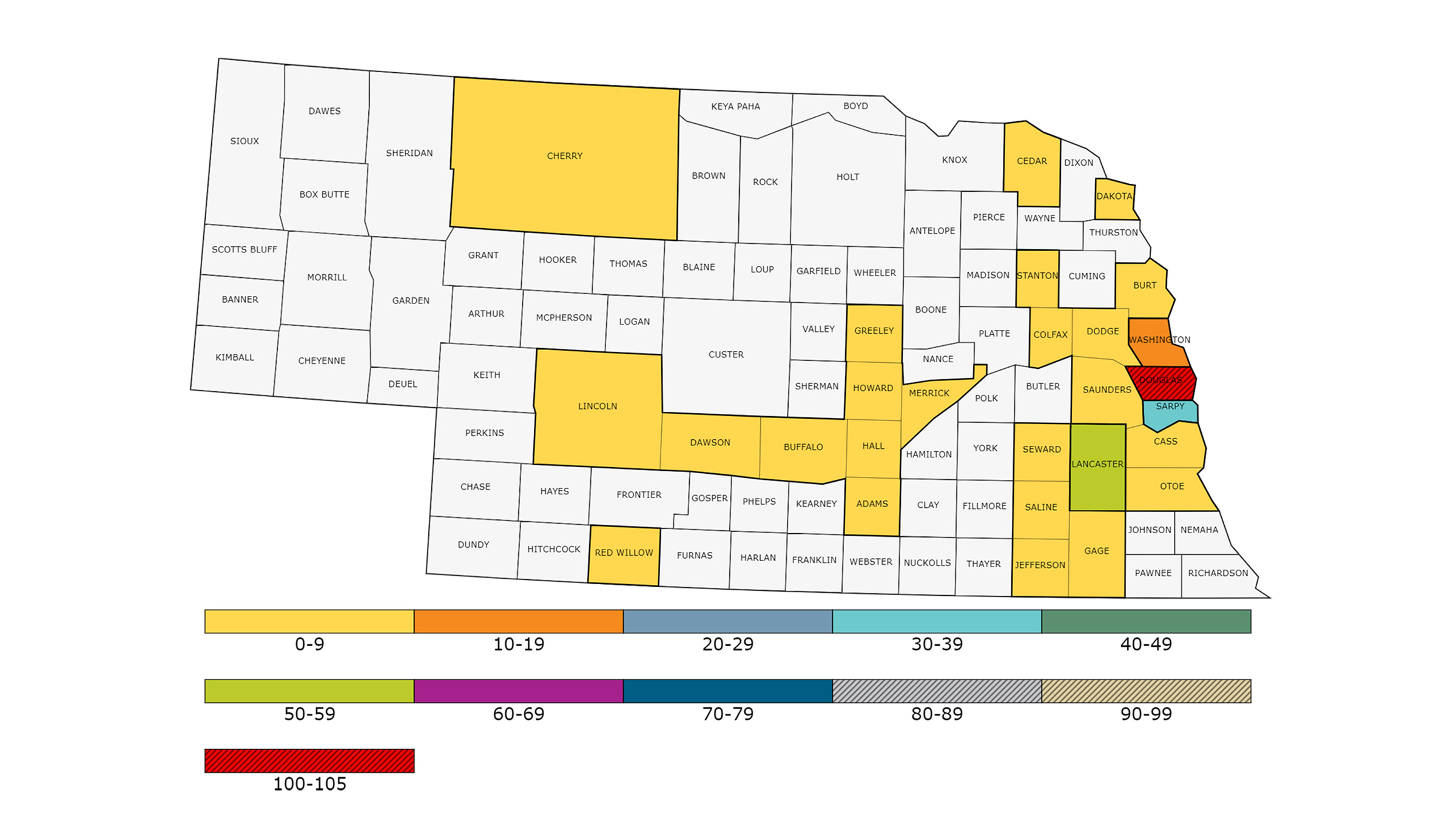 Image of pollinator habitats map. 