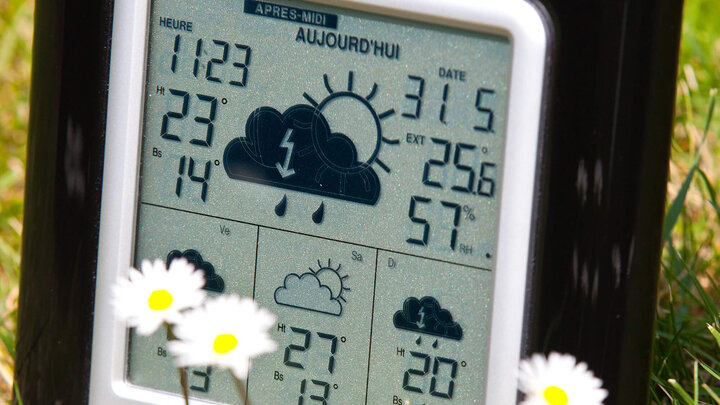 Image of a landscape weather station. 