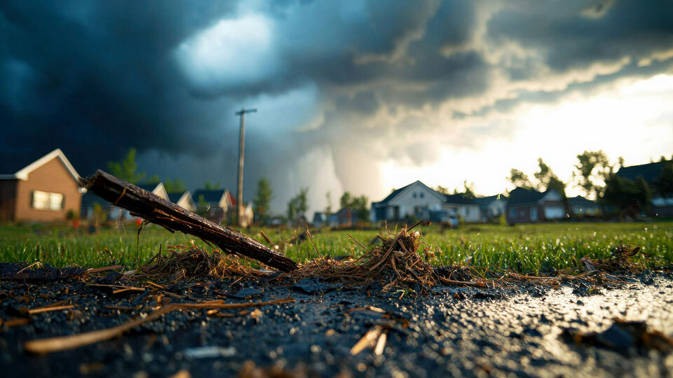 Image of storm damage. 