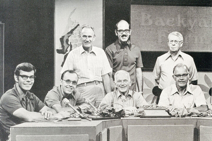 Image of Backyard Farmer panelists from 1974. 